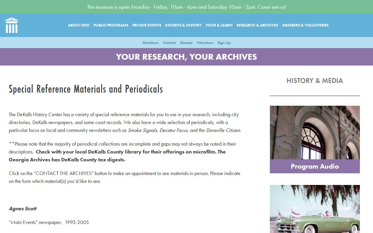 Historical Decatur volumes at DeKalb History Center