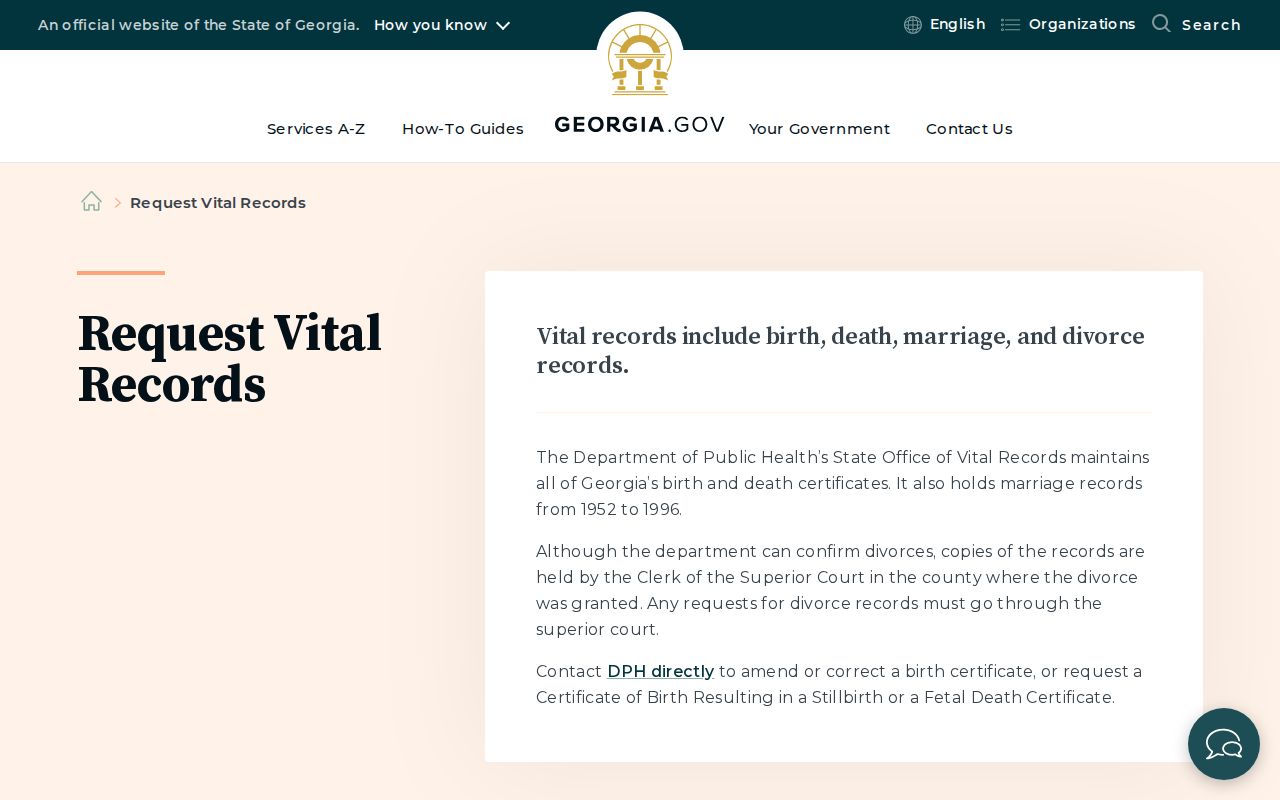 Georgia vital records request guide for Decatur families