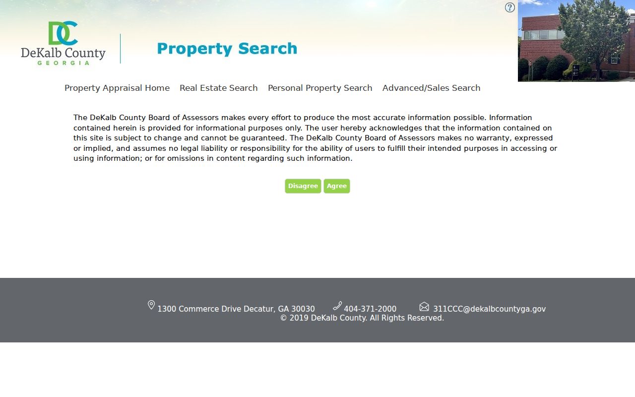 DeKalb property search by Decatur address, owner, or parcel